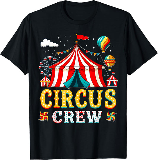 Circus Staff Event Costume Carnival Staff Crew Tent Party T-Shirt - T-Shirt | Black