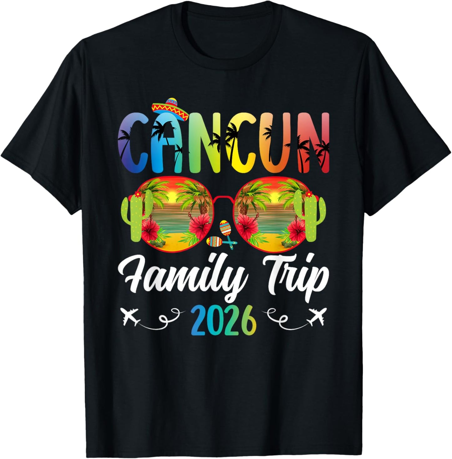 Cancun Family Trip 2026 Vacation Cancun Family Travel T-Shirt - T-Shirt | Black