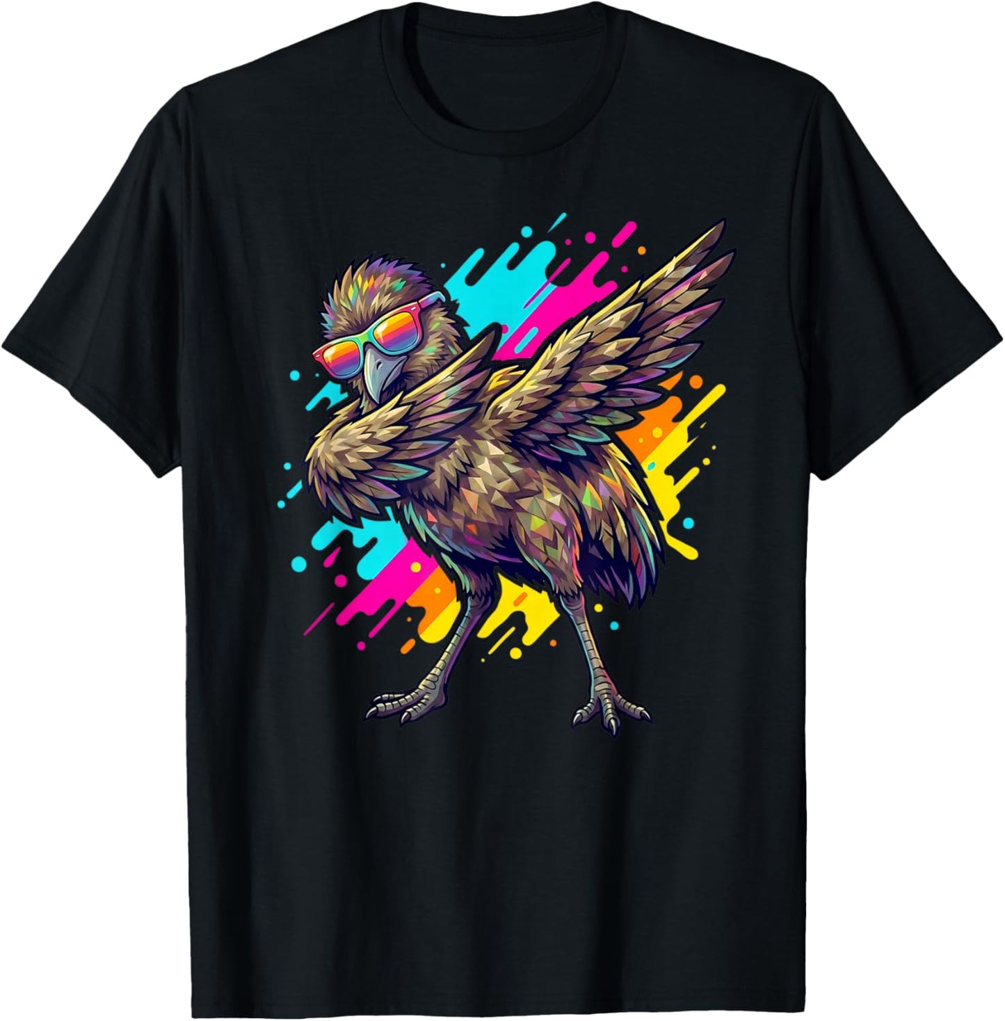 Dabbing Australian Emu Bird Graphic Kids Boys Emu Lovers T-Shirt - T-Shirt | Black