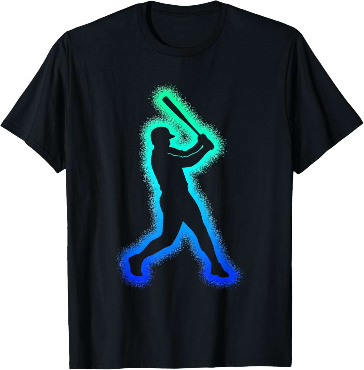 Baseball Player Graphic T-Shirt - T-Shirt | Black