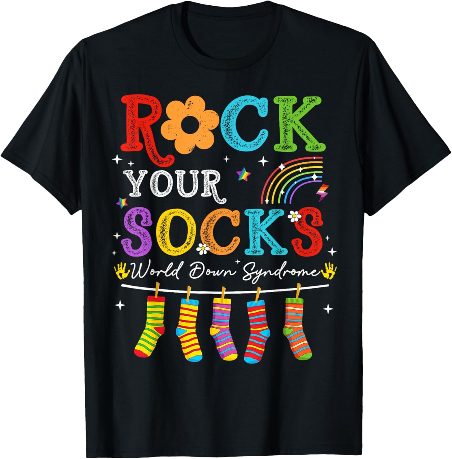 World Down Syndrome Day Rock Your Socks Kid T-Shirt - T-Shirt | Black