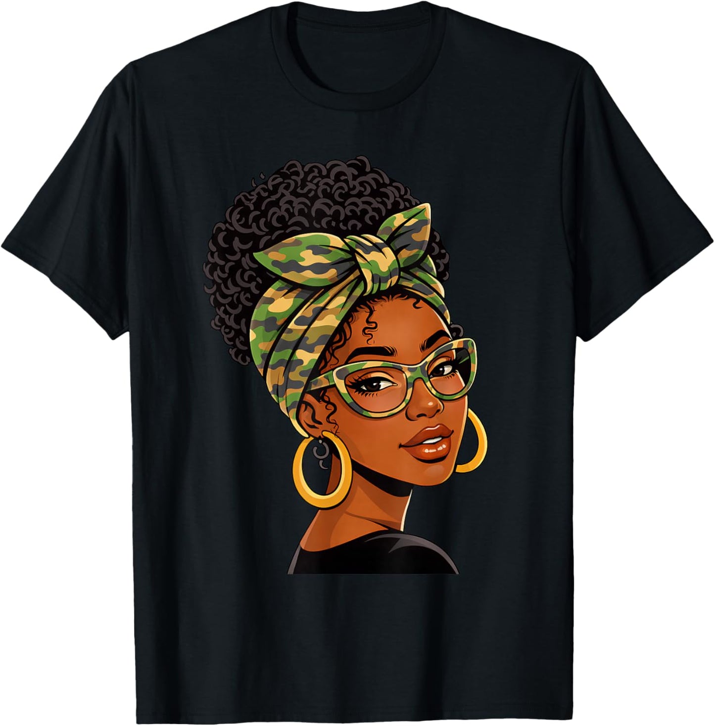 Women Black History Melanin Afro African Black Girl Queen T-Shirt - T-Shirt | Black