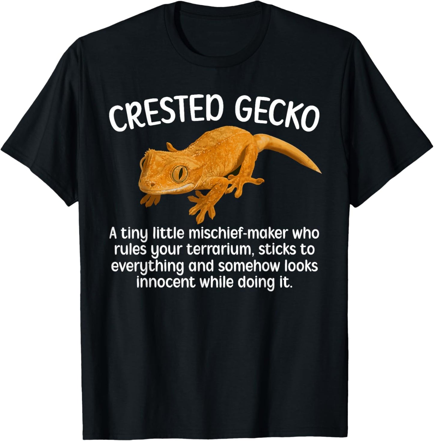 Crested Gecko Definition Crested Gecko Owner Crestie Lover T-Shirt - T-Shirt | Black