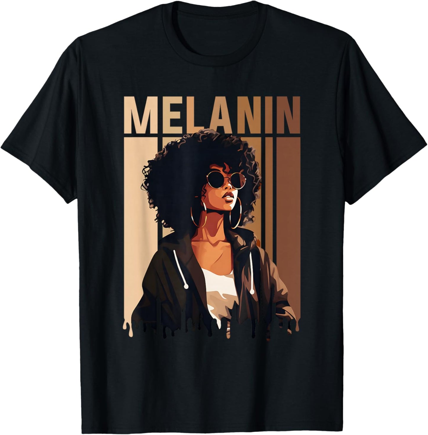 Drippin Melanin Black History Pride Black Lives Matter BLM T-Shirt - T-Shirt | Black