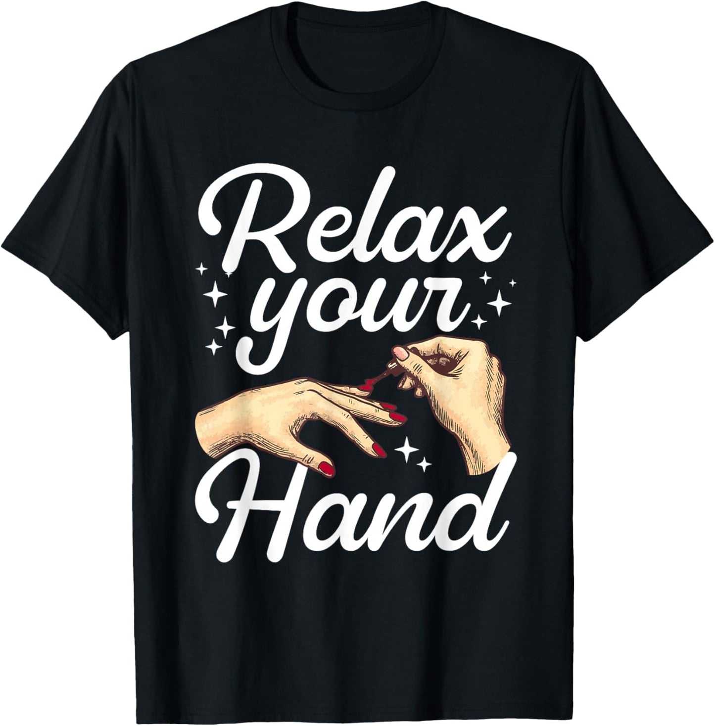 Cool Nail Tech Art Girl Manicurist Nail Technician T-Shirt - T-Shirt | Black