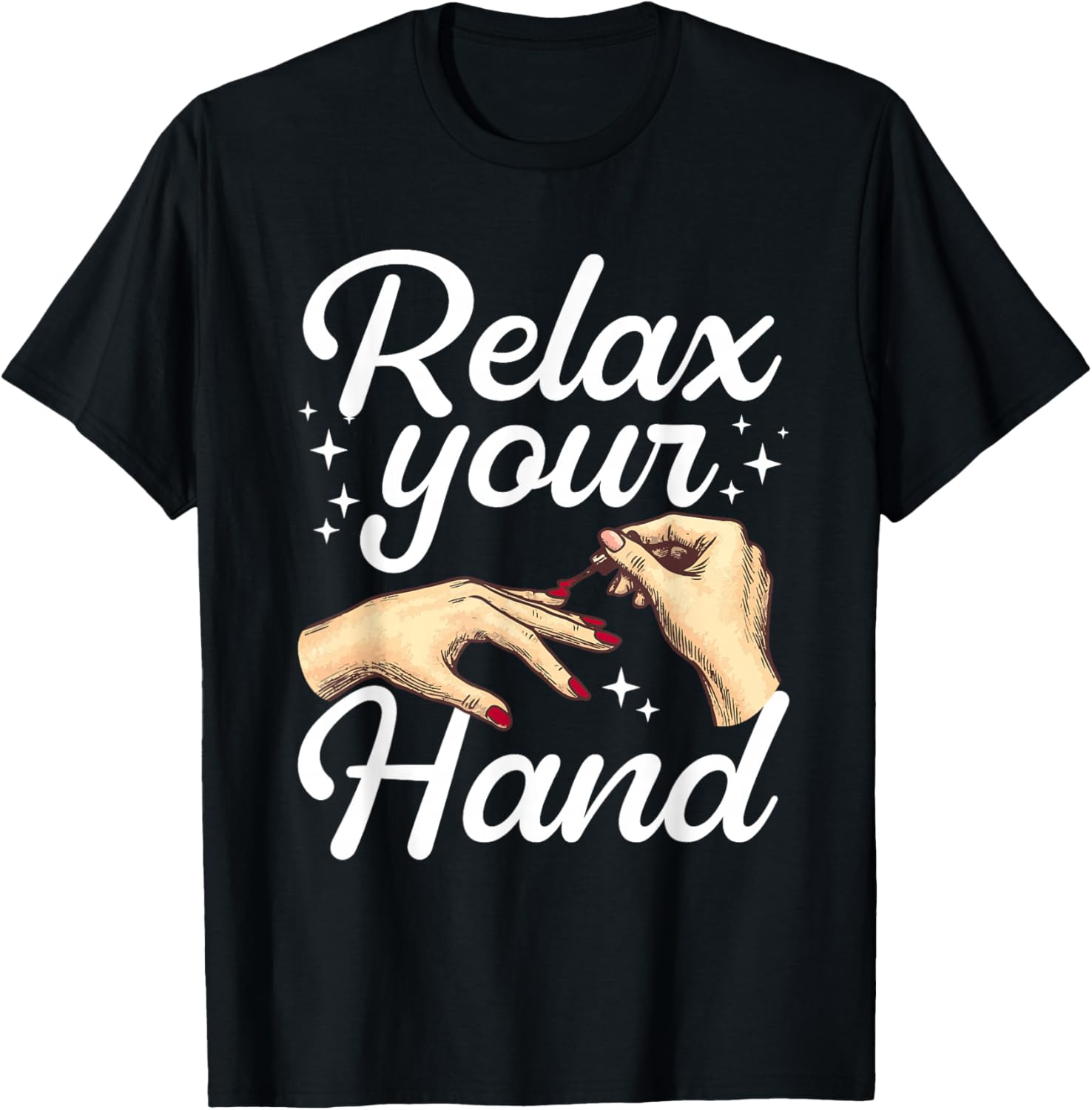 Cool Nail Tech Art Girl Manicurist Nail Technician T-Shirt - T-Shirt | Black