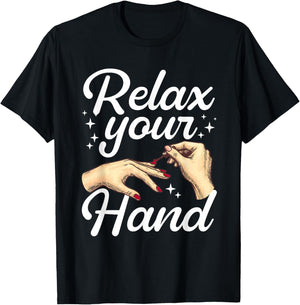 Cool Nail Tech Art Girl Manicurist Nail Technician T-Shirt - T-Shirt | Black