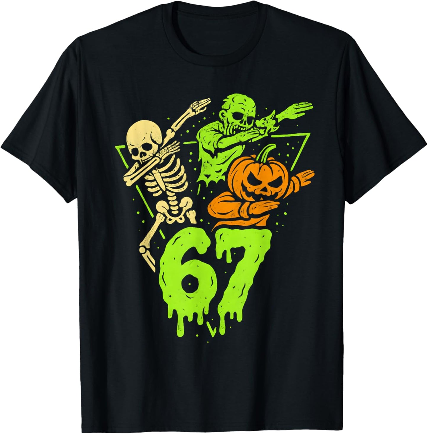 67 Halloween 6 7 Meme Gen Alpha Slang Six Seven Boys Kids T-Shirt - T-Shirt | Black