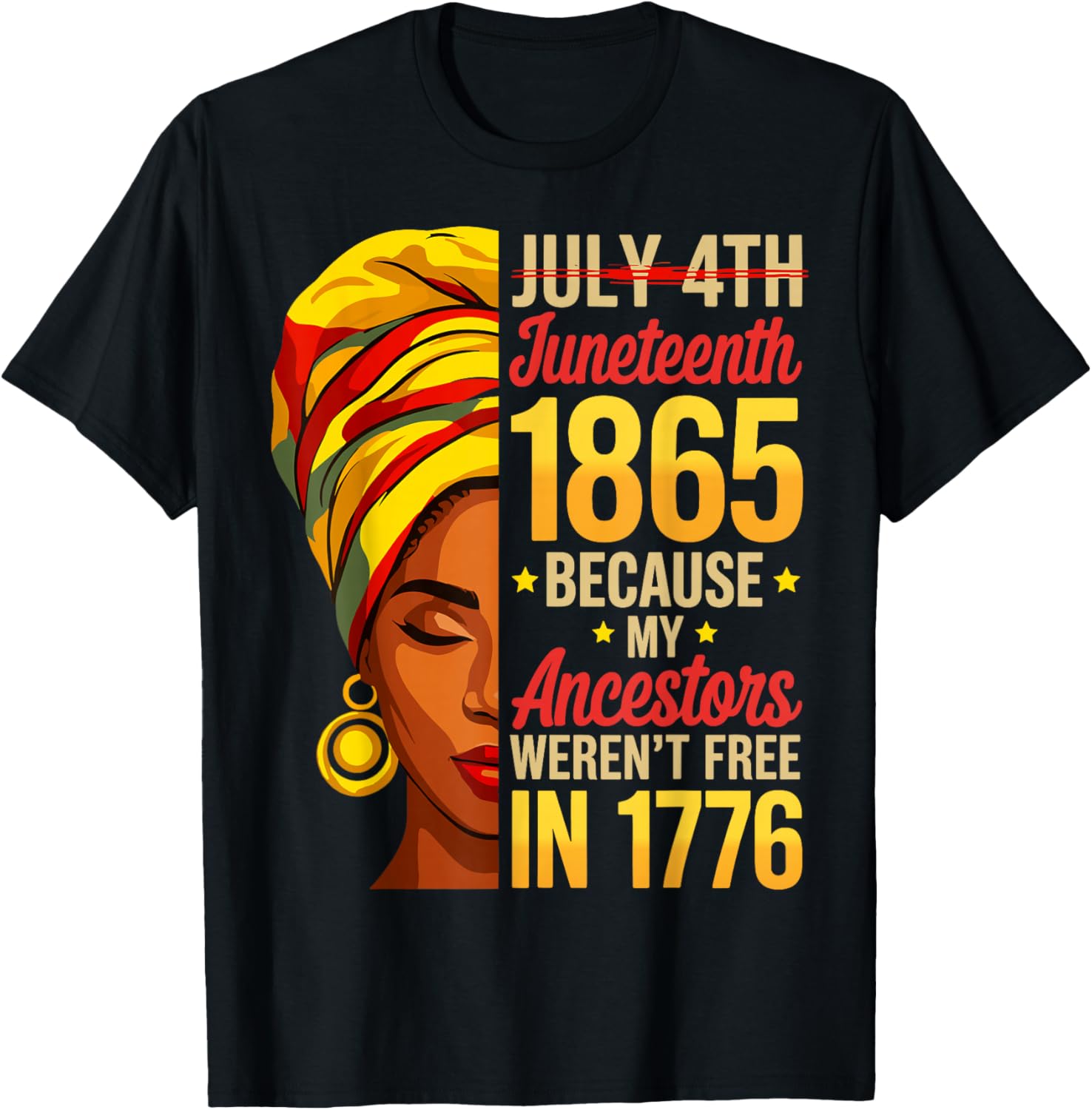 Juneteenth 1865 African American Women Black History Month T-Shirt - T-Shirt | Black