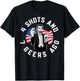 Abraham Lincoln 4 Shots and 7 Beers Ago Drinking T-Shirt - T-Shirt | Black