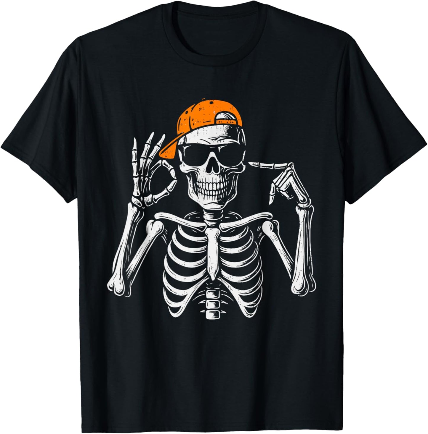 67 Meme Trendy Skeleton Halloween Funny Six Seven Gen Alpha T-Shirt - T-Shirt | Black