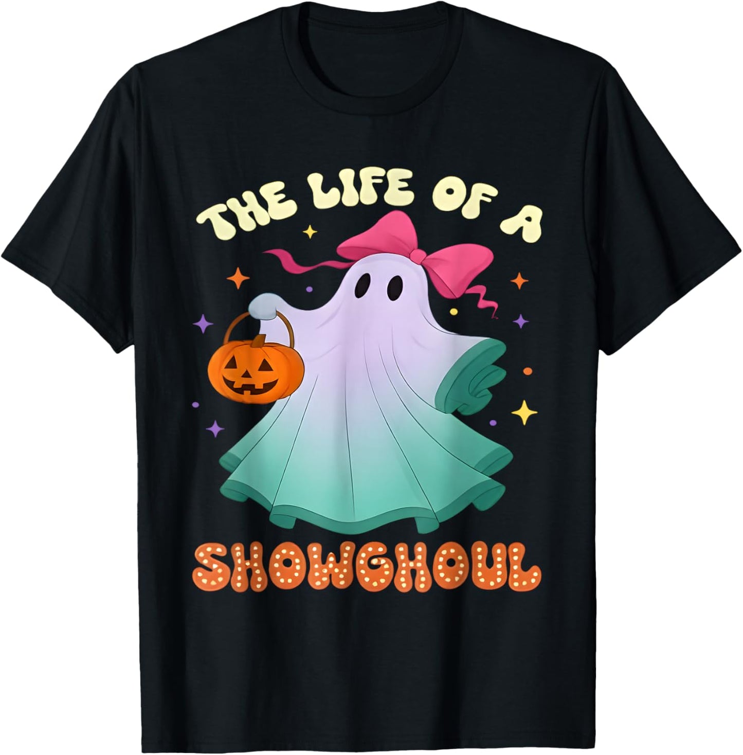 he Life of a Showghoul Retro Halloween Show Ghosts Girl T-Shirt - T-Shirt | Black