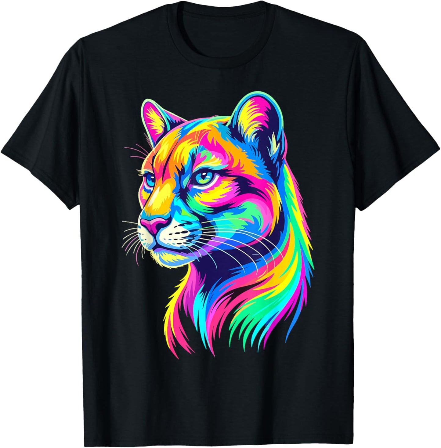 Colorful Art Puma T-Shirt - T-Shirt | Black