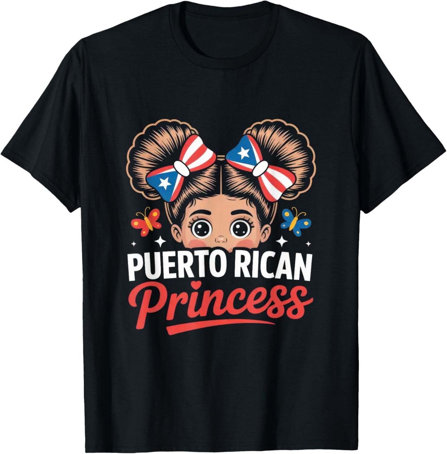 Puerto Rican Princess Puerto Rico Hispanic Heritage T-Shirt - T-Shirt | Black