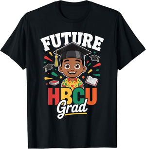 Future HBCU Grad Black Boy HBCU Toddler Kids Graduation T-Shirt - T-Shirt | Black