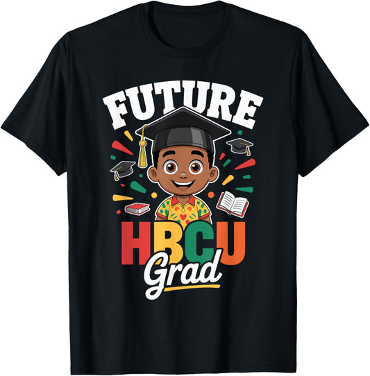 Future HBCU Grad Black Boy HBCU Toddler Kids Graduation T-Shirt - T-Shirt | Black