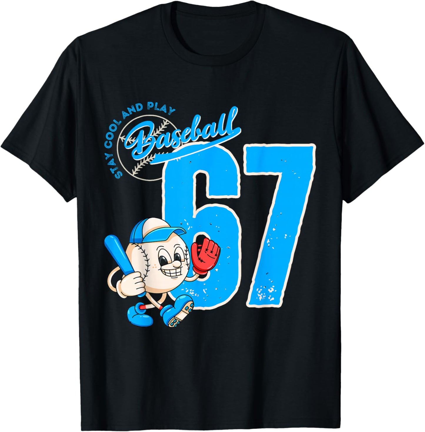 67 Baseball Lifestyle 101 Baseball T-Shirt - T-Shirt | Black