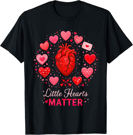 CHD Warrior Congenital Heart Defects Little Hearts A Matter T-Shirt - T-Shirt | Black