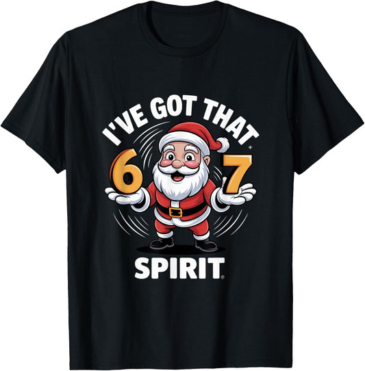 Christmas 67 Funny Xmas Six Seven Ugly Sweater 6-7 T-Shirt - T-Shirt | Black