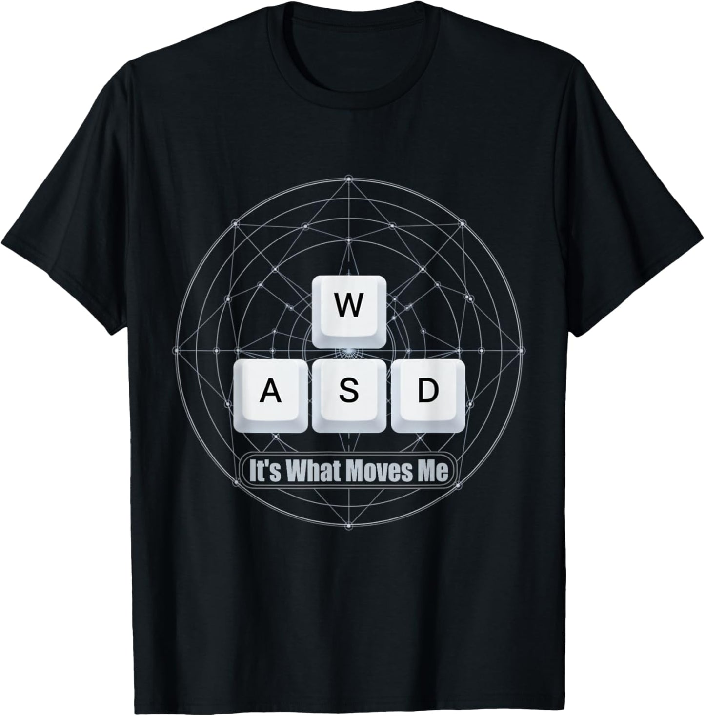 WASD It's What Moves Me - Funny PC Gamer Computer Nerd T-Shirt - T-Shirt | Black