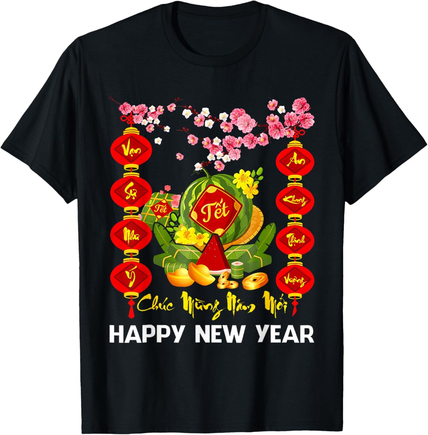 Chuc Mung NAM Moi Xuan Binh NGO Vietnamese New Year TET 2026 T-Shirt - T-Shirt | Black