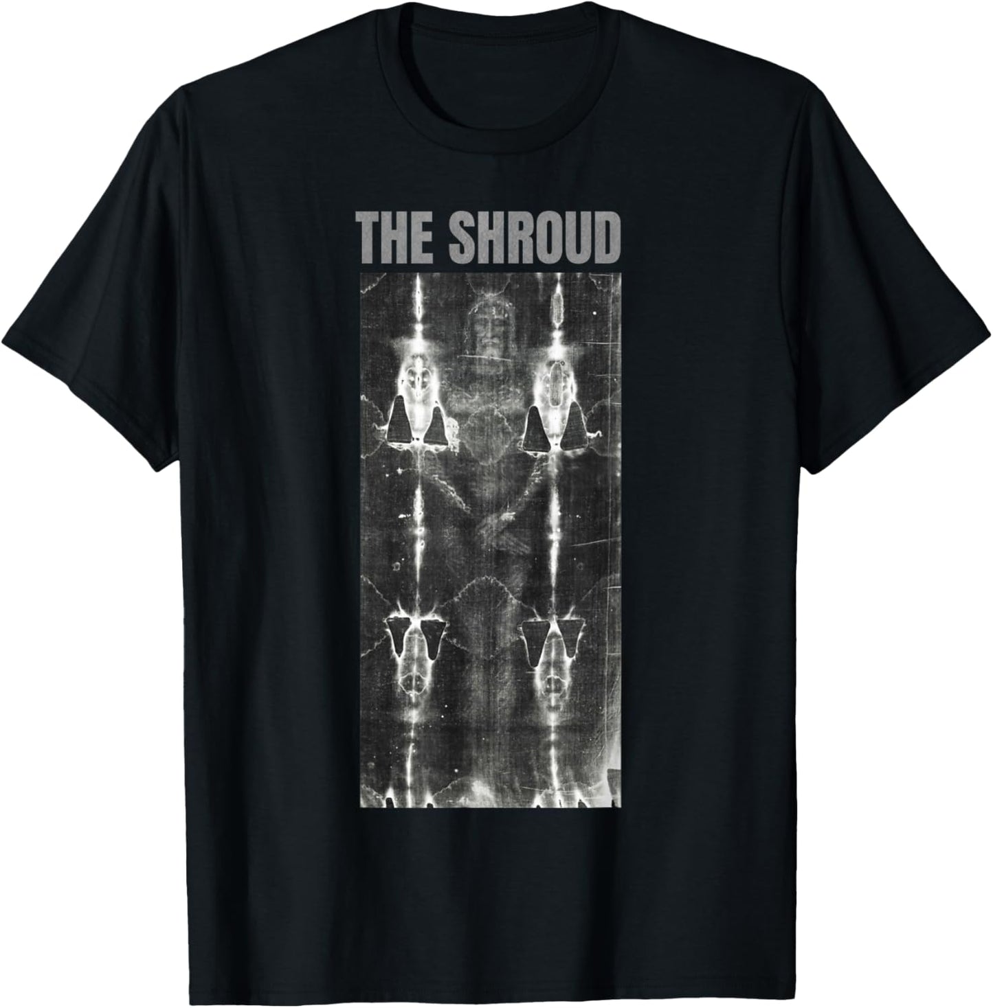 The Shroud of Turin Featuring Picture Burial Cloth of Jesus T-Shirt - T-Shirt | Black