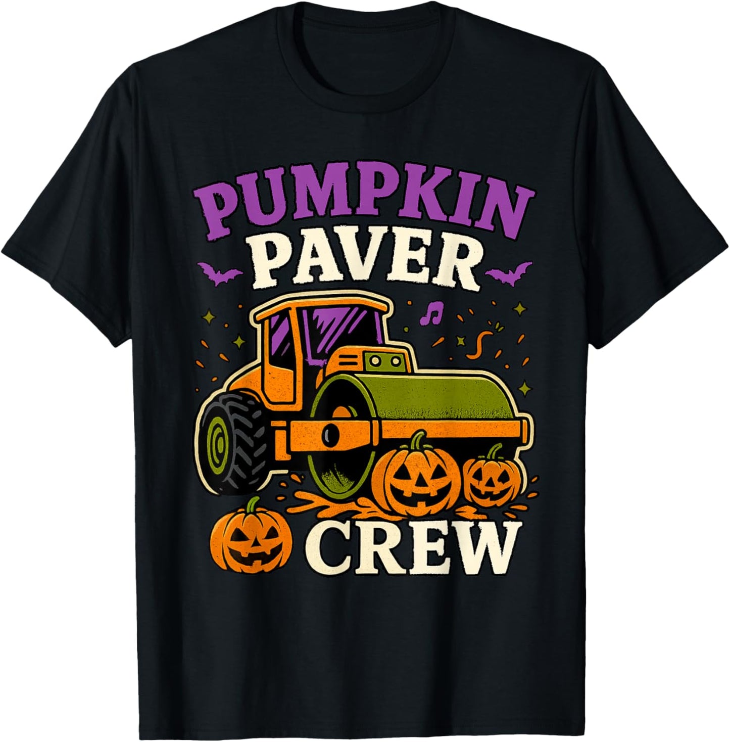 Pumpkin Paver Crew Halloween Costume for Boys T-Shirt - T-Shirt | Black