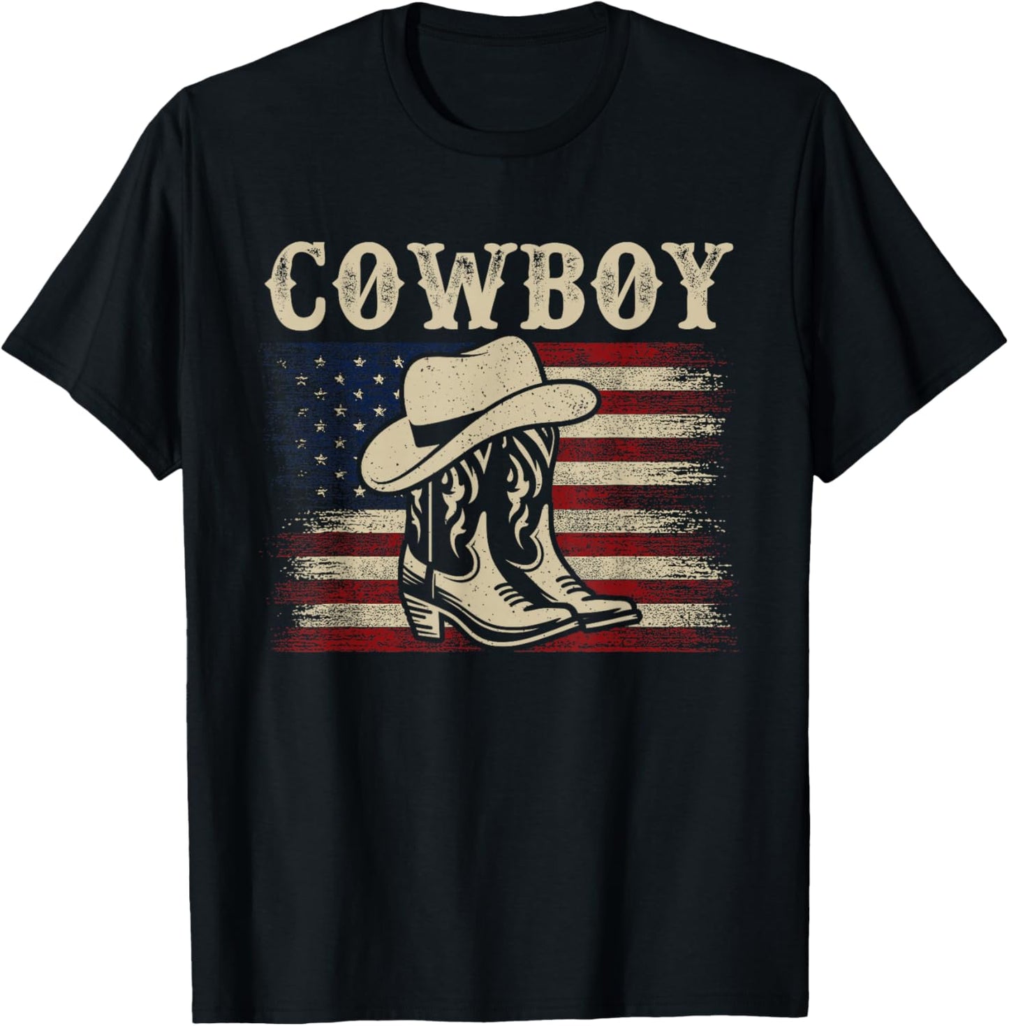 Western Country Men Teen Boy Kid Rodeo Southern Cowboy T-Shirt - T-Shirt | Black