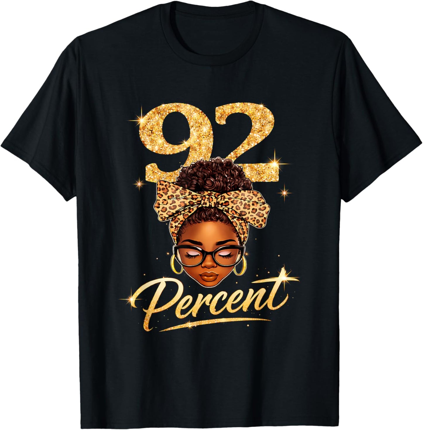 92 Percent Melanin Queen Afro 92% Black Women T-Shirt - T-Shirt | Black