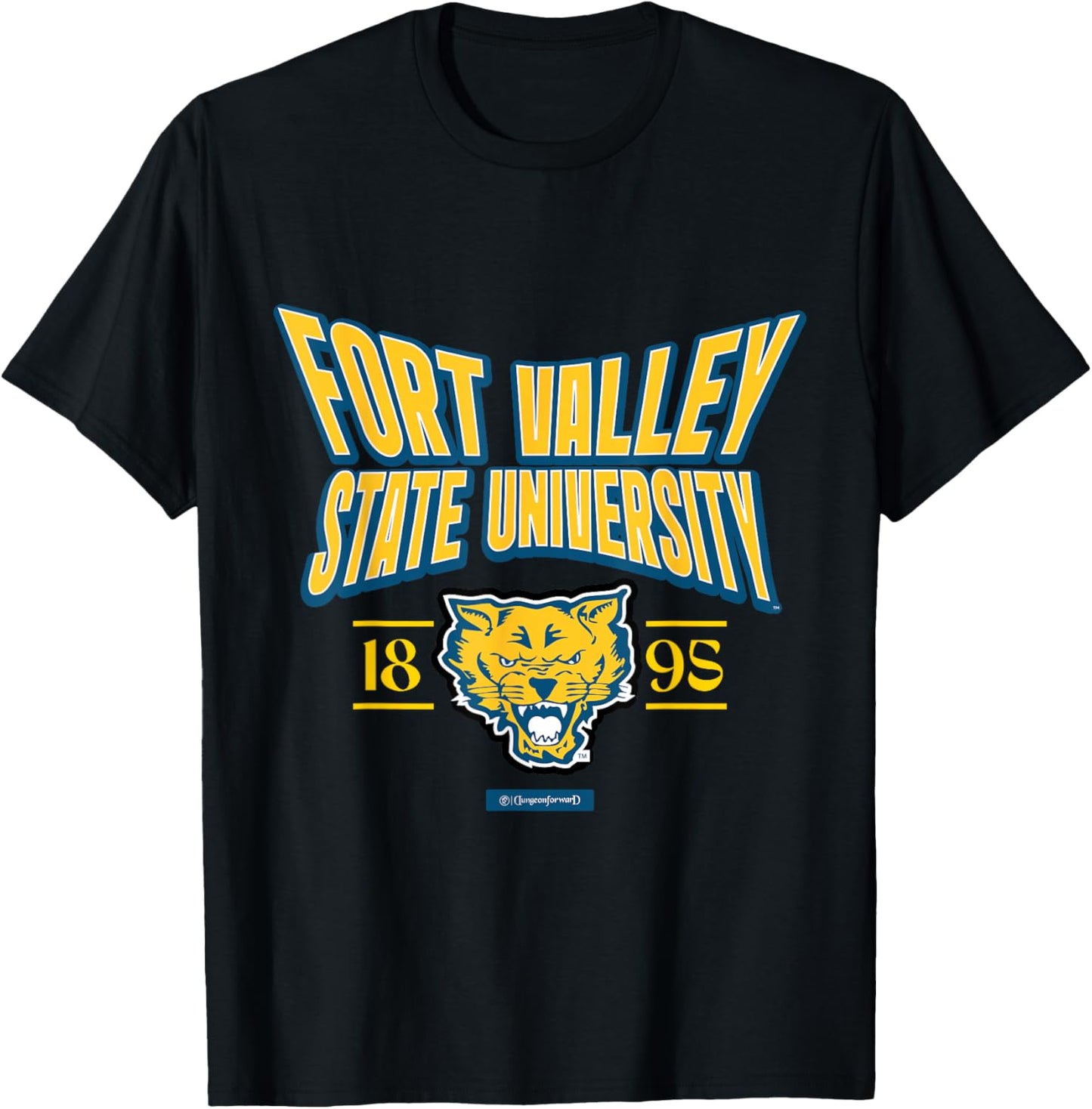 Fort Valley State University Stretch Emblem HBCU T-Shirt - T-Shirt | Black