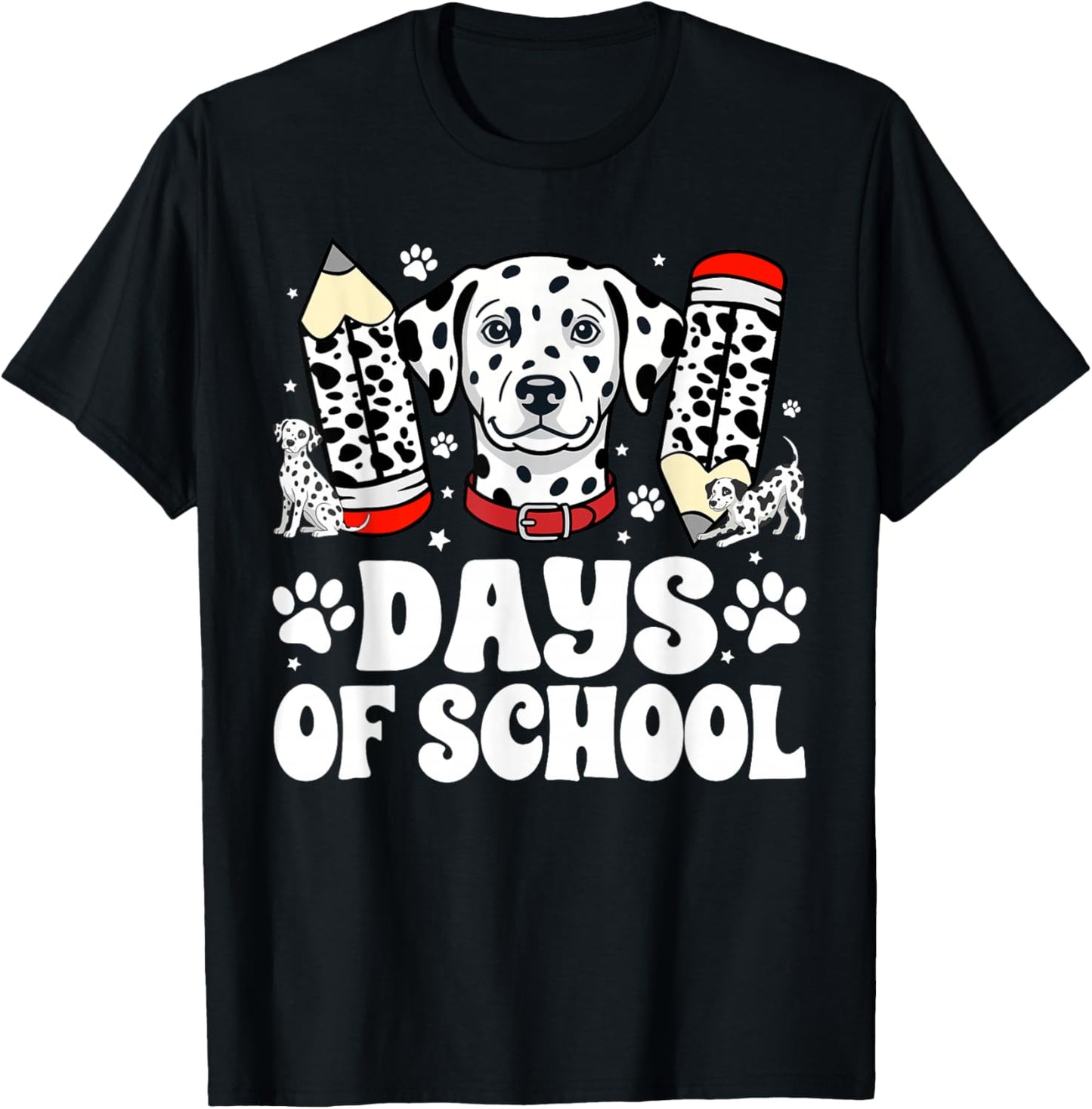 101 Days Smarter Funny Dog 100th Day of School Boys Girls T-Shirt - T-Shirt | Black