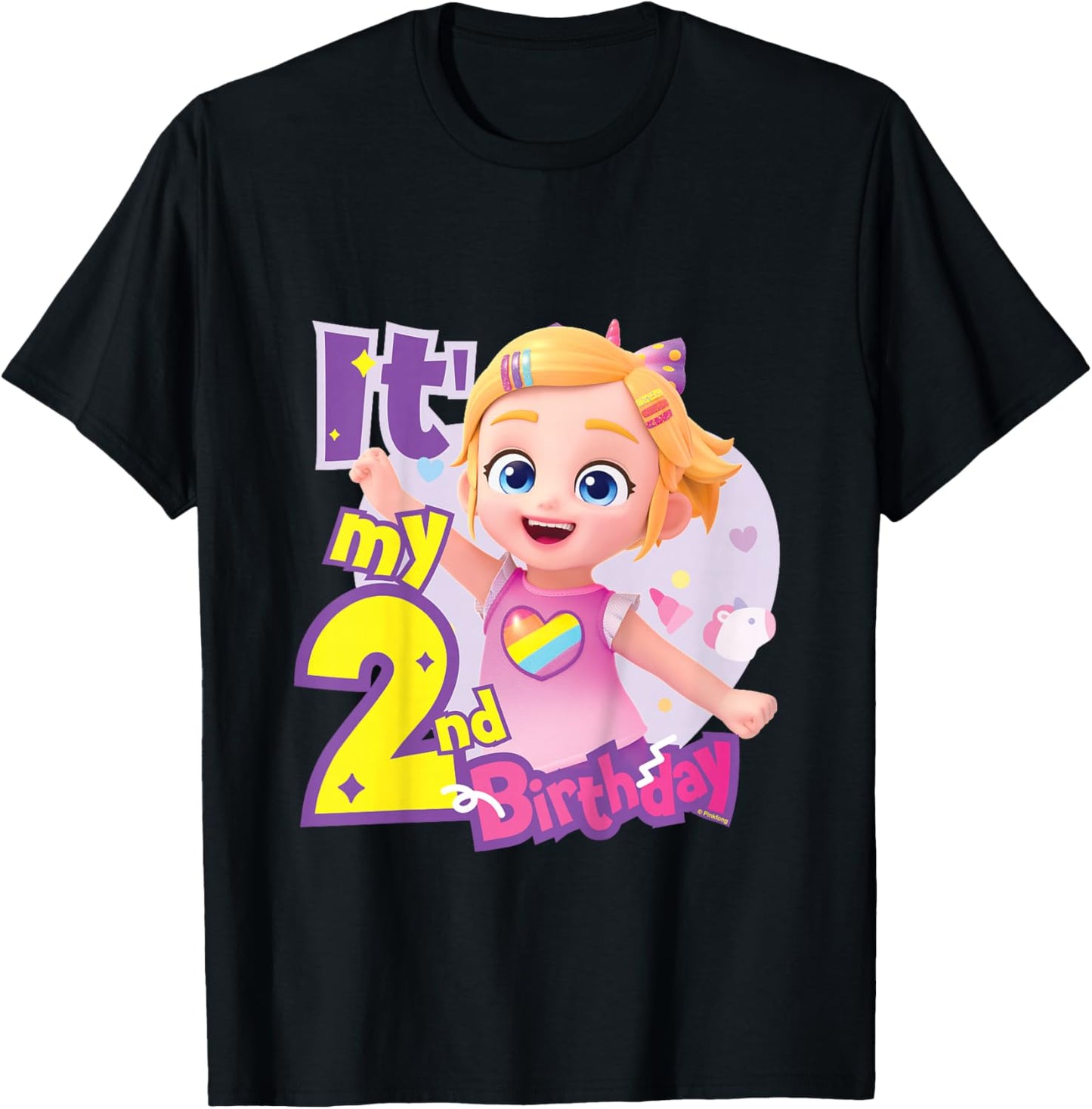 Bebefinn Bora It' My 2nd Birthday Girl Kids T-Shirt - T-Shirt | Black