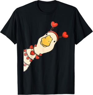 You Make My Heart Go Honk Valentine Goose Funny Meme T-Shirt - T-Shirt | Black