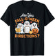 are You Fall O Ween Directions Teacher Ghost Halloween T-Shirt - T-Shirt | Black