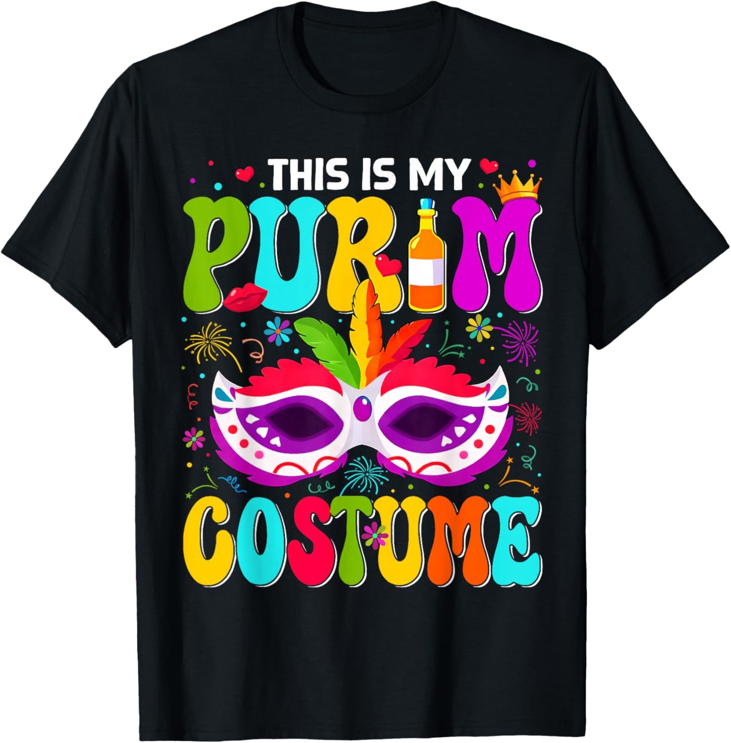 This is My Purim Costume Funny Jewish Holiday Party Outfit T-Shirt - T-Shirt | Black