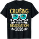 Cruising Into Graduation Cruise 2026 Graduate Cruise Trip T-Shirt - T-Shirt | Black