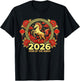 Happy Chinese New Year of The fire Horse Chinese Zodiac 2026 T-Shirt - T-Shirt | Black