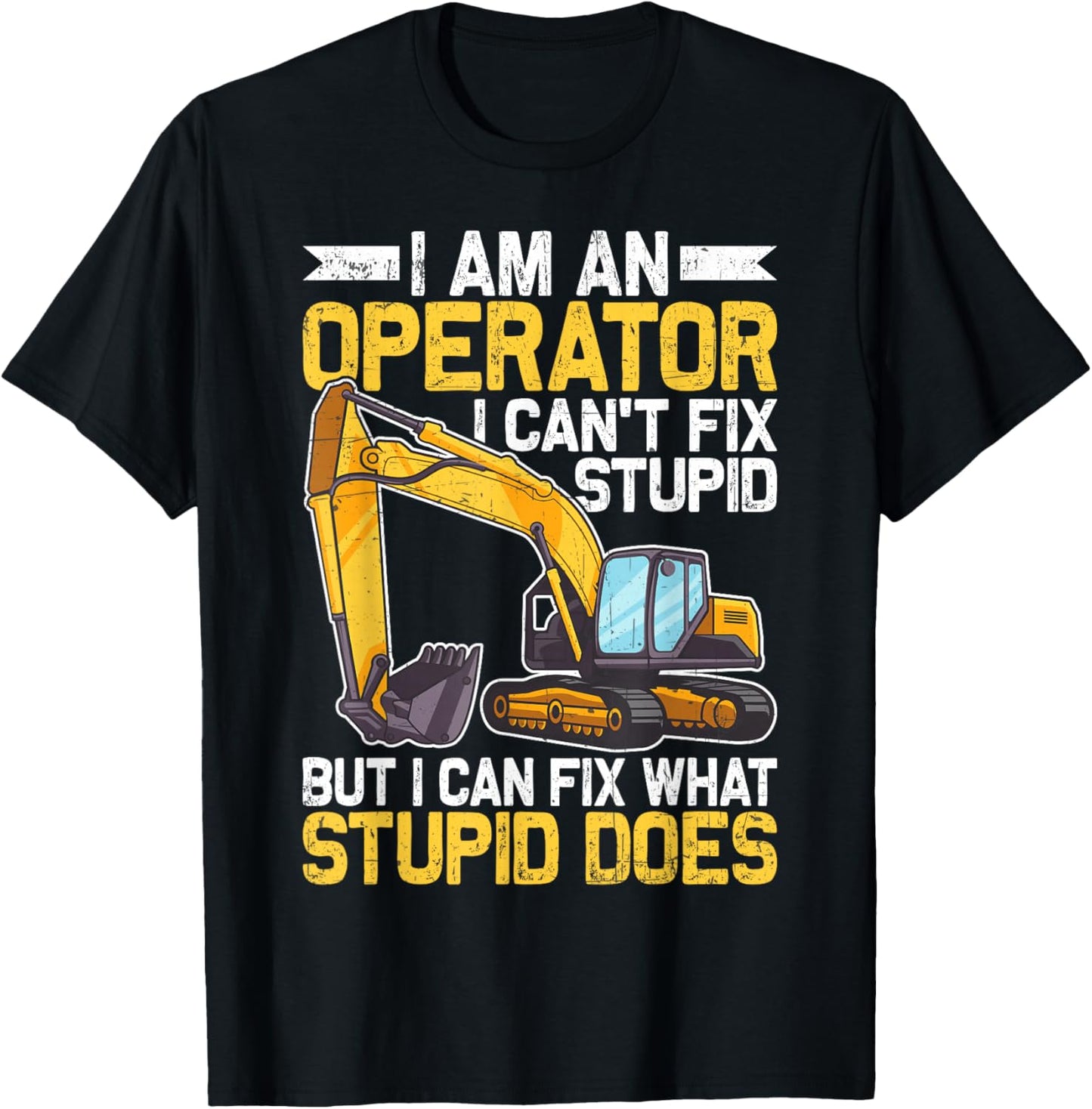 Funny Heavy Equipment Operator Men Heavy Machinery Worker T-Shirt - T-Shirt | Black