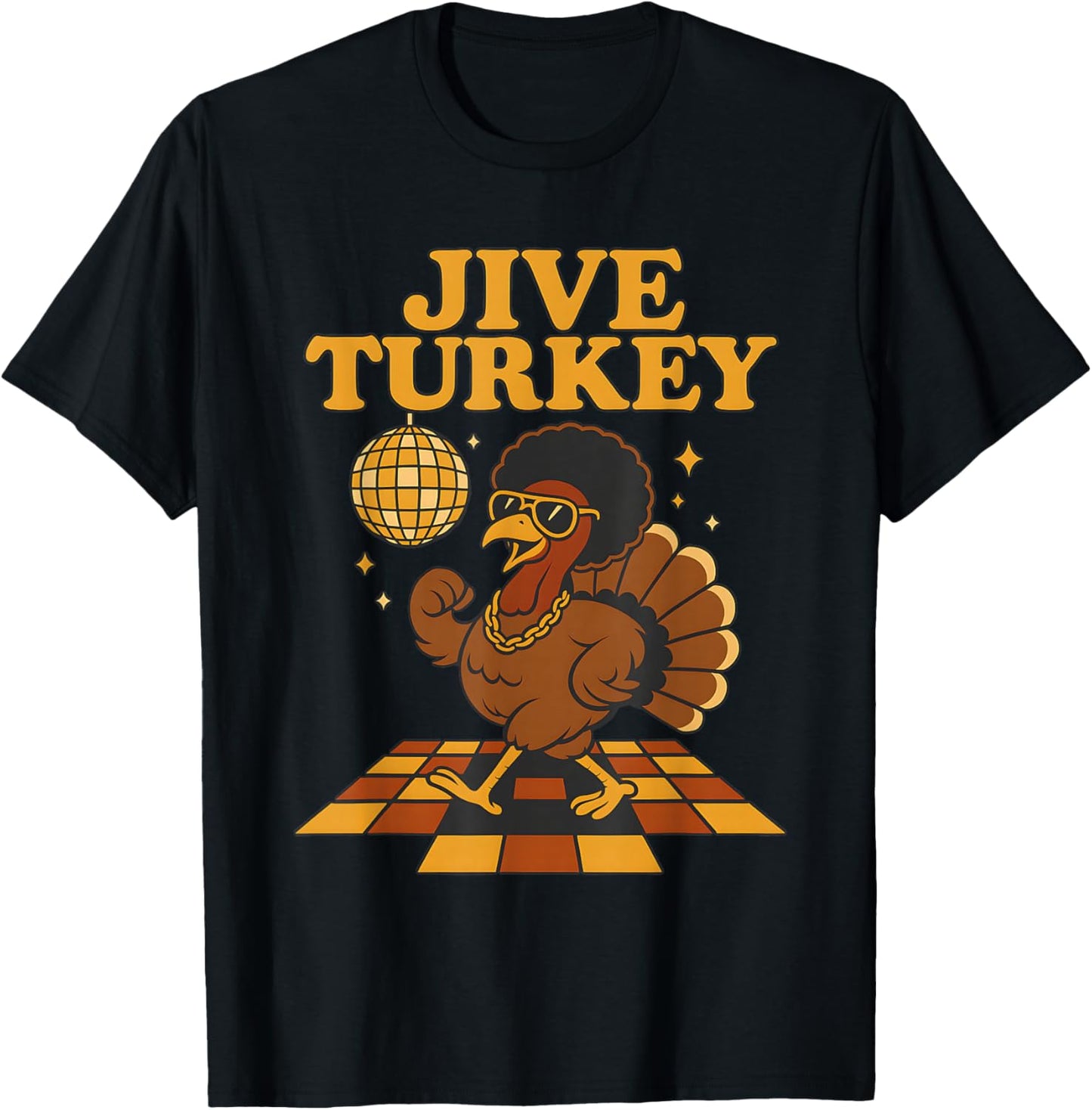 Jive Turkey Funny Thanksgiving T-Shirt - T-Shirt | Black