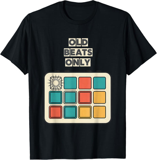 Old Beats Only Retro Boom Bap Hip Hop Producer DJ T-Shirt - T-Shirt | Black
