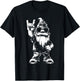 Heavy Metal Garden Gnome Rock Illustration T-Shirt - T-Shirt | Black
