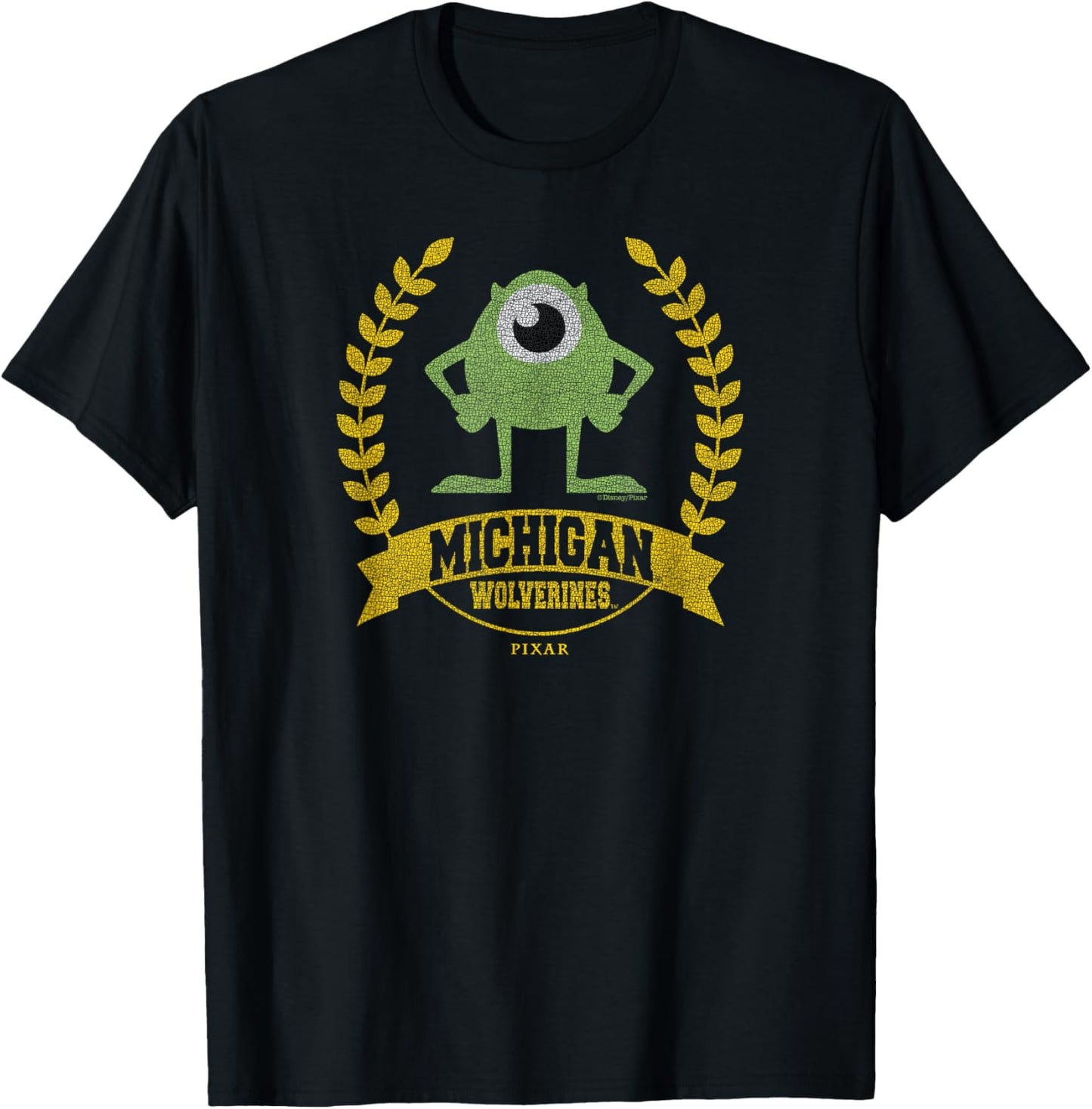 Michigan Wolverines Monsters University Mike Navy T-Shirt - T-Shirt | Black