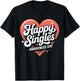 Happy Singles Awareness Day Retro Heart Quote T-Shirt - T-Shirt | Black