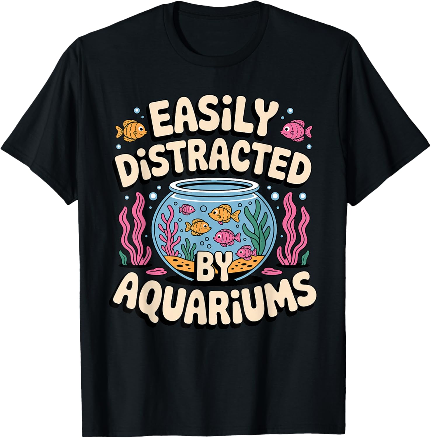 Aquarium Art Women Fish Keeper Fish Tank Aquarium T-Shirt - T-Shirt | Black