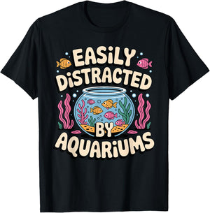 Aquarium Art Women Fish Keeper Fish Tank Aquarium T-Shirt - T-Shirt | Black