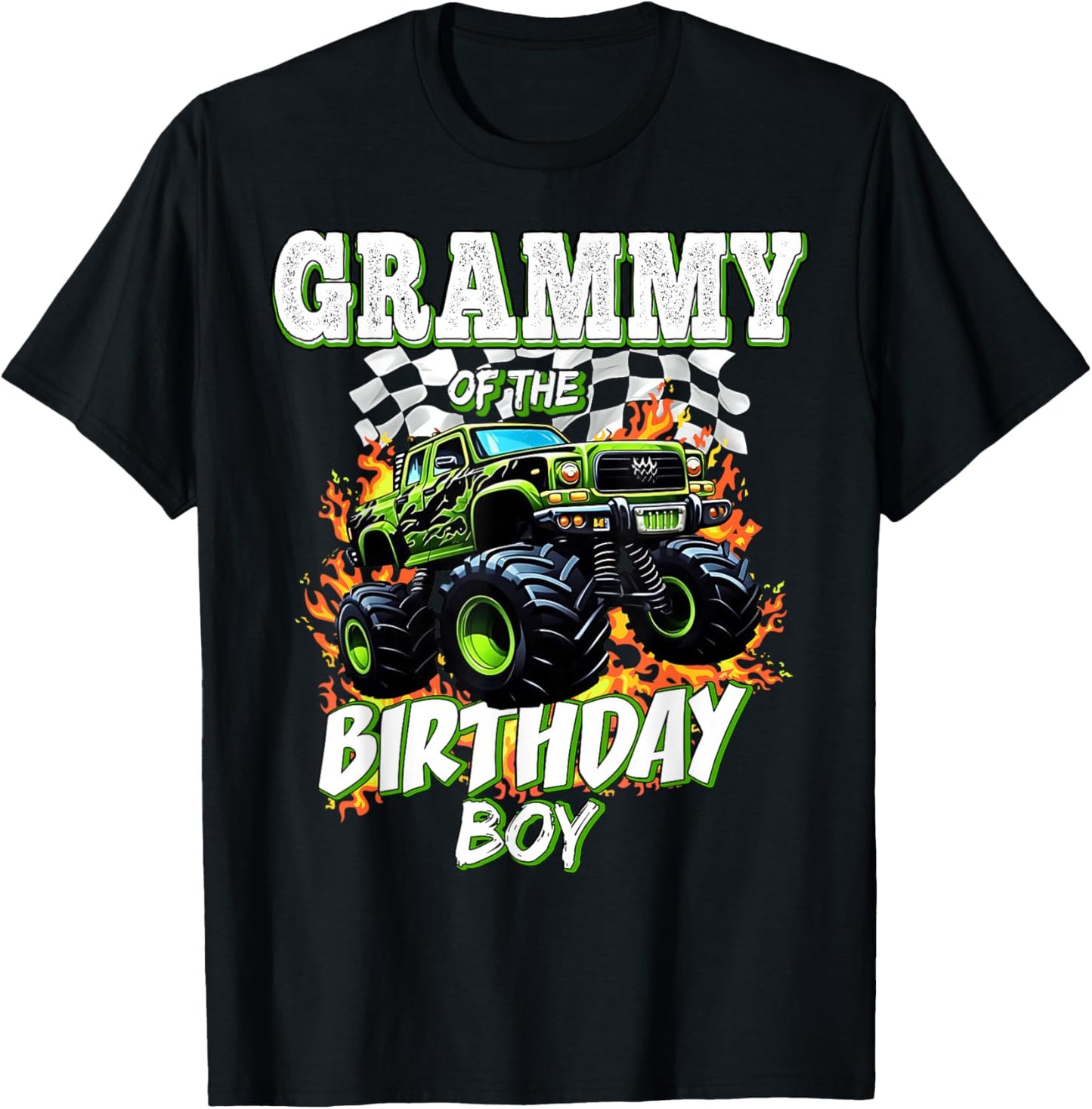 Grammy of The Birthday Boy Monster Truck Birthday Kids T-Shirt - T-Shirt | Black