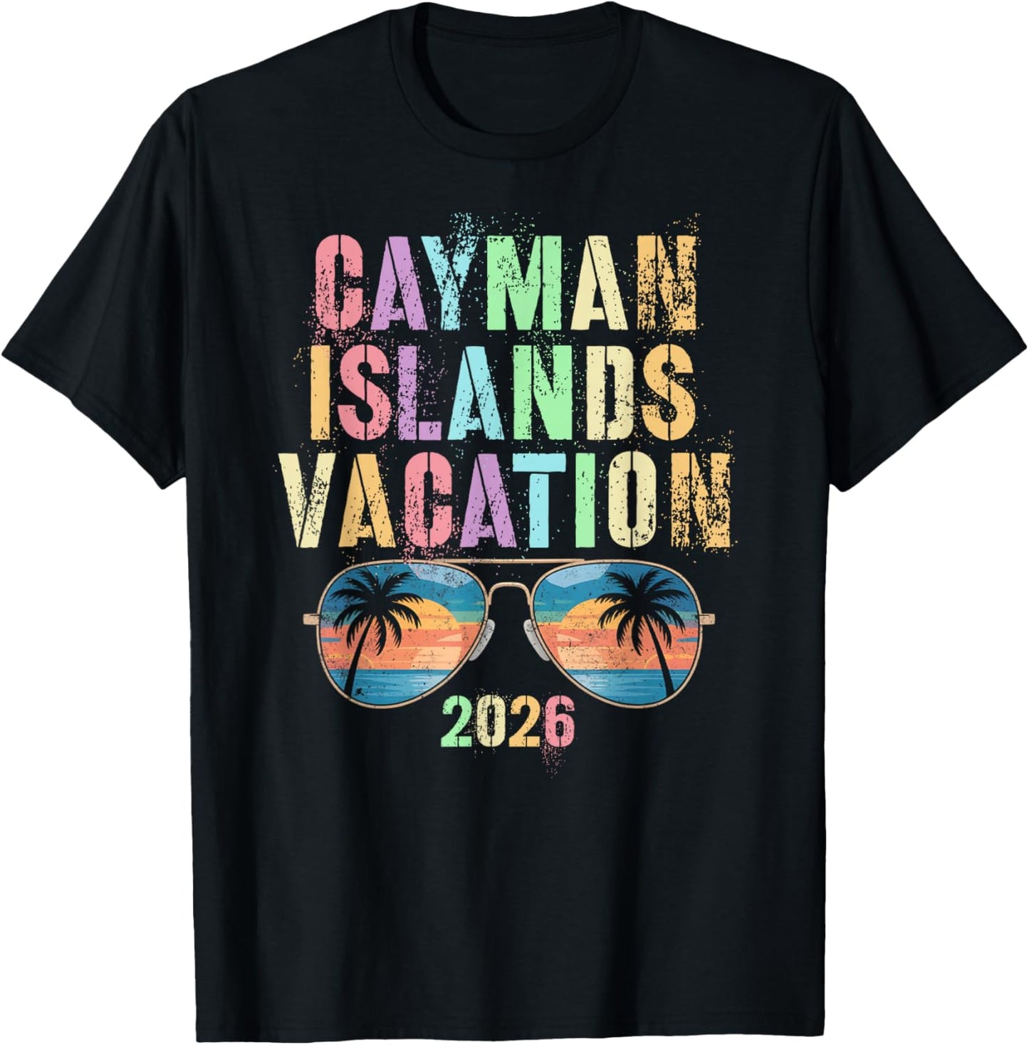 Kids Cayman Islands Vacation 2026 Trip Swim Vacay Matching T-Shirt - T-Shirt | Black
