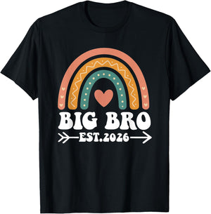 Big Bro Est 2026 New Big Brother Announcement Rainbow Groovy T-Shirt - T-Shirt | Black