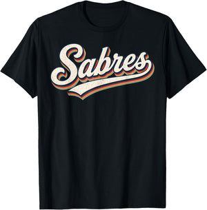 Vintage Sabres Retro Classic Gifts Women Kids T-Shirt - T-Shirt | Black