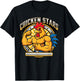 Chicken Stars Strong Wrestling Brawler Rooster Mascot T-Shirt - T-Shirt | Black